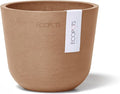 Ecopots Oslo Mini Durable Modern Round Indoor/Outdoor Recycled-Based Composite Flower Pot Planter, Terracotta Color, 4.5"