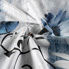 Rustic Farmhouse Shower Curtain, Farm Blue Daisy Floral Flowers and Butterfly on Country Wooden Shower Curtain for Bathroom, Turquoise Blue Bathroom Shower Curtains with 12PCS Hooks, 60X70IN