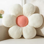Flower Shaped Throw Pillow - White Flower Plush Throw Pillow for Floor Seating Cushions