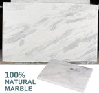 BCS Natural Marble Cutting Boards for Kitchen - 12" x 8" Multi-Purpose Pastry Marble Tray Cheese Board Marble Slab for Counter, Bathroom Perfume Tray Jewelry Candle Plate (Namib Fantasy)