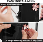 Watering Can Indoor for House Plants Small Watering cans with Long Spout Flower Model Sprinkler Head 1.2L (Black Coffee, 1.2L)