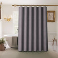Inhousolu Boho Farmhouse Shower Curtain with Fabric Liner Set, Faux Linen Textured, 14 Metal Hooks Luxury Weighted Hem, Washable Wrinkle Free Bath Curtain for Hotel Bathroom 72"W x 84"L Graphite Grey