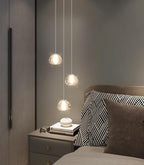 Modern Chandelier Crystal Pendant Light for Kitchen Island Dining Room Bedroom Hallway Silver