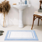GRANNY SAYS Microfiber Bathroom Rugs Non Slip Washable, Water Absorbent Bathroom Mats for Tub Non Slip, Soft Bath Mats for Floor & Shower, Long Bath Rug, 24" x 36", Baby Blue