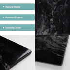 Marble Pastry Board Black,16x16 Inch, Marble Cutting Board, Stone Slab for Kitchen