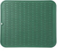 Silicone Dish Drying Mat for Multiple Usage,Easy clean,Eco-friendly,Heat-resistant Silicone Mat for Kitchen Counter or Sink,Refrigerator or Drawer Liner Green XL 18 inches x 16 inches