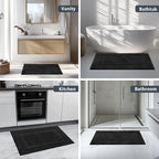 Bathroom Rugs 30" x 60", Non-Slip Extra Soft Absorbent Bath Rugs, Machine Washable Quick Dry Bath Mats for Bathroom Floor, Shower, Bathtub and Sink, Black