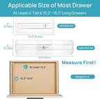 Vtopmart 8 Pack Drawer Dividers for Clothes, 4" High 10.2"-16.5" Adjustable Expandable Dresser Drawer Organizer, Clear Plastic Separators for Dresser, Baby Clothing, Underwear, Cosmetic, Toiletries