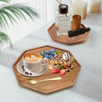 Set of 3 Acacia Wood Serving Trays Cheese Platters Party Hosting Essentials Gifts Charcuterie Board for Vegetable Fruit Food Round Tray Wooden Appetizer Platter Christmas Plates Dish Serving Boards
