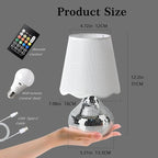 Rechargeable Cordless Small Funky Table Lamp, Battery Operated Remote Control Disco Mini Table Lamps for Bedroom Nightstand, Funky Small Table Lamp for Small Spaces for Kitchen Counter, Bookshelf
