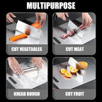 Titanium Cutting Board - 2025 New Upgrade 100% Pure Titanium Cutting Boards for Kitchen Double Sided Non Toxic Titanware Cutting Board,Hygiene Durable Dishwasher Safe Chopping Board (14"L x 10"W)