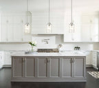 XiNBEi Lighting Mini Pendant Light 1 Light Glass Pendant Lighting, Modern Adjustable Kitchen Hanging Light Brushed Nickel Finish XB-P1227-BN