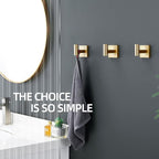 KOKOSIRI Robe Hooks Bathroom Towel Coat Hook for Bath Kitchen Wall 3 Pack Brushed Gold Stainless Steel B1013BG-P3