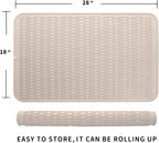 Silicone Dish Drying Mat for Multiple Usage,Easy clean,Eco-friendly,Heat-resistant Silicone Mat for Kitchen Counter or Sink,Refrigerator or Drawer Liner Tapioca 3XL 28 inches x 18 inches