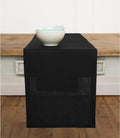 Solino Home Linen Black Table Runner 90 Inches Long - 100% Pure Linen 14 x 90 Inch Table Runner for Dining, Fall, Autumn, Halloween, Thanksgiving, Holiday - Fete