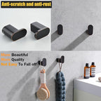 RANDOM Towel Hooks for Bathrooms Oil Rubbed Bronze Coat Hook Wall Mount Shower Hooks,Heavy Duty Robe Hook Stainless Steel Towel Holder,2 Packs.96026-8-ORB