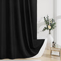 3D Embossed Pattern Shower Curtain, Simple and Chic Pattern Vintage Curtain for Bathroom, Waterproof Fabric Shower Curtains with Hooks, 72 W x 72 H, Black