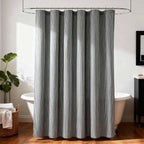 WELTRXE Black and White Shower Curtain, Vintage Shower Curtain Set, Rustic Bathroom Decor, Heavy Duty Fabric Water Repellent with 12 Rust-Proof Metal Hooks for Bathroom Hotel Bathtub, 72x72 Inch
