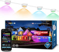 Lepro E1 AI Permanent Outdoor Lights APP Control, 100ft 60 LED Smart RGB+IC+Warm/Cool White House Eave Light for Halloween Christmas, Alexa Google Enabled, 2.4 GHz WiFi/Bluetooth, NO Remote Controller