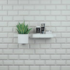hansgrohe WallStoris 4-inch Modern Storage Basket in Matte White, 27913700