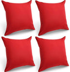 Boao 4 Pack Christmas Decorative Outdoor Waterproof Throw Pillow Covers Square Patio Balcony Garden Waterproof Cushion Case PU Coating Pillow Shell for Couch Bed Patio Sofa, 18 x 18 Inch(Red)