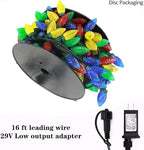 AWQ 200LED 146.9 FT C9 Christmas String Lights Plug in Fairy Twinkle String Lights 8 Modes Timer Function Waterproof Extendable for Indoor Outdoor Wedding Party Christmas Decoration (200, Multicolor)