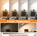 Pink LED Bright Floor Lamp with Remote & Smart Plug, Dimmable Eye-Caring Reading Light for Living Room, Bedroom, Office