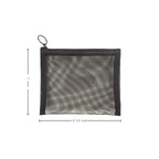 Patu Zipper Mesh Bags, Size L / A5, 5 Pieces, Beauty Makeup Cosmetic Accessories Organizer, Travel Toiletry Kit Set Storage Pouch, Black