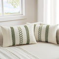 MIULEE Set of 2 Moss Green Boho Decorative Lumbar Pillow Covers 12x20 Inch Farmhouse Rustic Couch Throw Pillows Modern Summer Cushion Covers Retro Cute Macrame Woven Home Decor for Bed Sofa Chair