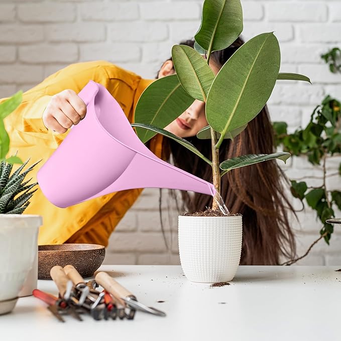 Plant Watering Can - for Home Garden - 1/2 Gallon - Pink