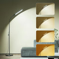 Floor Lamp, 18W Super Bright Floor Lamps for Living Room,Gooseneck Tall Standing Lamp with Remote and Switch Control for Stepless Dimmer & Temperatures, Eye Caring Reading Light for Bedroom Office