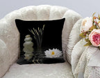 TSSOHU Decorative Throw Pillow Cover Asian Zen Stone, Pillow Covers 18"x 18" Meditation Japanese Lotus Spa Room Decor for Living Room Couch Cushion Bed Indoor Outdoor Home Decor