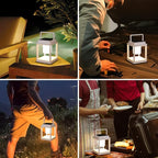 LETRY Outdoor Table Lamp, 3-Level Brightness LED Nightstand Lantern, Portable Rechargeable Solar Lamp IP44 Waterproof, Touch Control Outdoor Cordless Lantern for Patio/Walking/Reading/Camping