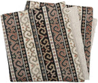 Khaki Kilim Throw Pillow Covers Dark Green and Black - 20 x 20 Inches Decorative Patio Pillows, Bohemian Outdoor Case for Farmhouse, Ethnic Shams, Aztec