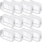 Weewooday 12 Pieces Clear Makeup Bags Cosmetic Storage Bags PVC Zipper Pouches Travel Waterproof Makeup Plastic Case for Women Organizing Toiletries Traveling Bathroom(Medium,White)