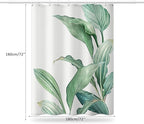 Shower Curtain, Banana Leaf Shower Curtain Fabric Green Leaf Shower Curtain, Weighted Hem, with 12 Hooks, Shower Curtains for Bathroom Waterproof Shower Curtain (72 "X 72")