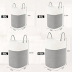 Woven Laundry Basket for Clothes, 50L Large Rectangle Laundry Hampers with Beads Tassel, Nursery Storage Basket for Toys, Tall Dirty Clothes Hamper for Bedroom Aesthetic, Laundry Room Organization