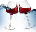 MICHLEY Floating Wine Glasses for Pool Unbreakable Tritan Plastic Red Wine Glasses with Stem Poolside Floating Cups 20.5 OZ, Dishwasher Safe, Set of 4