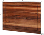 CONSDAN Wood Cutting Board for Kitchen, 16 x 12, USA Grown Solid Black Walnut Hardwood, Edge Grain, Chopping Board, Butcher Block with Juice Groove, Prefinished with Food-Safe Oil, 3/4" Thick