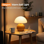 NIORSUN Mushroom Lamp Table Lamp for Bedroom, Portables Cordless Table Lamp,Wireless lamp,Small Bedside Table Touch Lamps for Living Room,Mini Mushroom 5200mAh Battery Operated Lamp Modern Orange