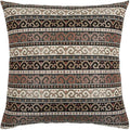 Khaki Kilim Throw Pillow Covers Dark Green and Black - 20 x 20 Inches Decorative Patio Pillows, Bohemian Outdoor Case for Farmhouse, Ethnic Shams, Aztec