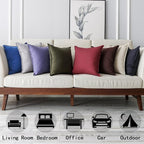 Jeanerlor SureGuard Pillowcase Cousion Cover Decor Cotton Linen with Unique Design to Embellish Study Room/House/Office, 20"x20"(50 x 50cm), Brown