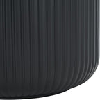 SAFAVIEH Outdoor Collection Lucca Black Cement Ficonstone Planter Pot Set of 2