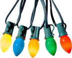 C7 Multicolor Christmas String Lights - 25ft Vintage Christmas Tree Lights, Outdoor Roofline String Lights with 25 Bulbs for Patio Garden Holiday Indoor Home Xmas Decoration