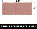 H.VERSAILTEX Waffle Bath Mat Super Absorbent Bathroom Mats Non Slip Bath Rugs for Bathroom Floor Machine Washable Dry Fast Bathroom Rugs for Beside Tub, 24" x 60", Soft Pink