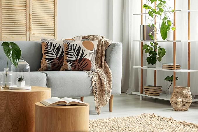 CAPSCEOLL Boho Abstract Throw Pillow Covers 20X20 Set of 2,Modern Abstract Art Organic Pillow Cases Cushion Covers for Living Room Bedroom Decorative Throw Pillowcases for Sofa Couch Chair