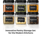Shazo 6 PC Airtight Food Storage Containers - BPA Free Clear Plastic Snack & Spice Containers with Easy Lock Lids - Kitchen and Pantry Organization for Herbs, Coffee, Tea - 0.5L / 2.1 Cups