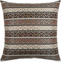 Kilim Throw Pillow Covers Khaki and Black - 22 x 22 Inches Decorative Porch Pillows, Boho Room Decor for Couch, Bohemian Outdoor Case for Farmhouse, Ethnic Shams, Moroccan Pattern