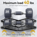 YASONIC Corner Shower Caddy Organizer, 3-Pack Adhesive Rustproof Stainless Steel Shower Shelves with Soap Holder, No Drilling Shower Storage Rack for Family Renters Bathroom, Black