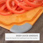 Elihome Essential Baking Pastry & Cutting Board for Kitchen, Wood Fiber Cutting Board for Kitchen, Knife Friendly, Dishwasher Safe, Non-Slip Feet, Juice Groove, Non-Porous, Eco Friendly, 15" x 18"
